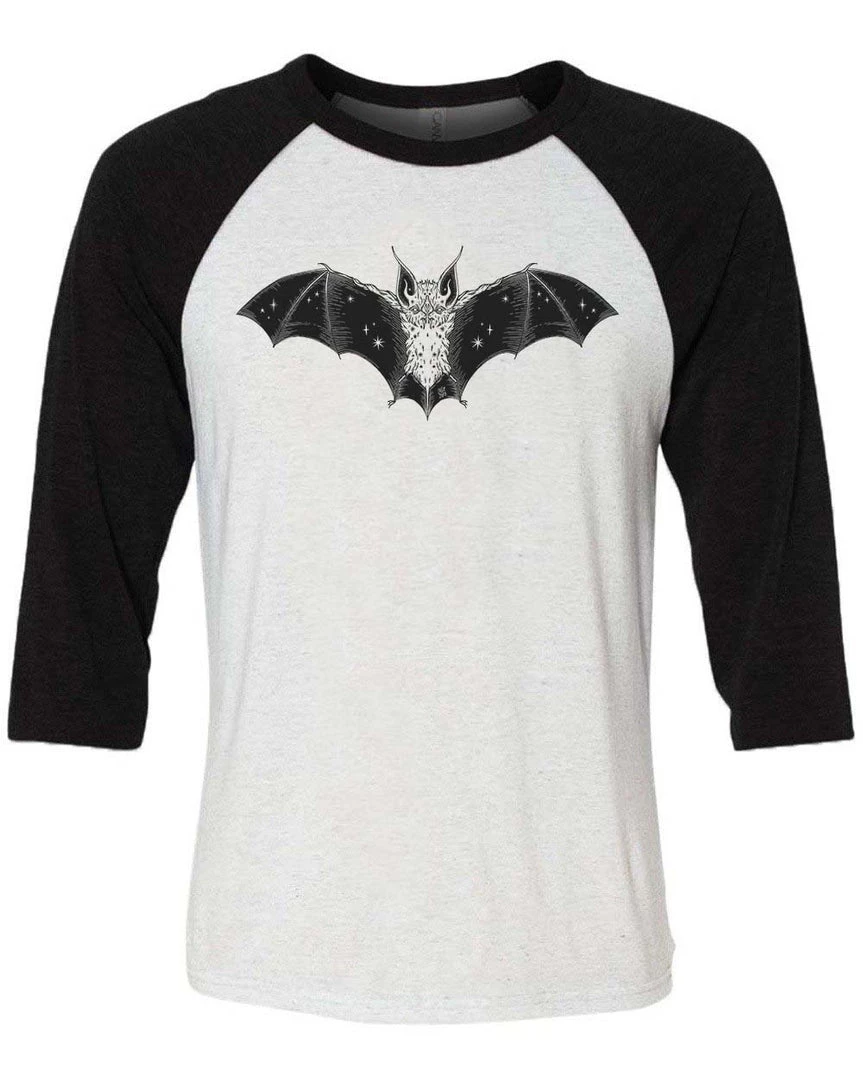 Lolle 3/4 Sleeve Raglans Unisex | Flying Bat | 3/4 Sleeve Raglan