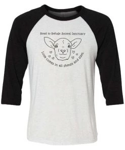 Road To Refuge Animal Sanctuary Unisex | Graham Lamb | 3/4 Sleeve Raglan