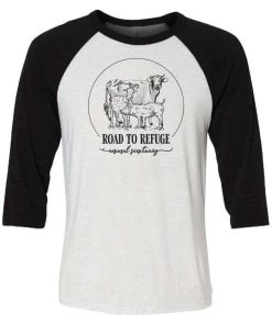 Road To Refuge Animal Sanctuary Unisex | One Big Happy Family | 3/4 Sleeve Raglan 3/4 Sleeve Raglans