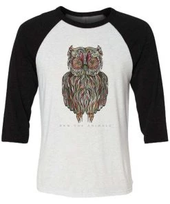 Arm The Animals 3/4 Sleeve Raglans Unisex | Rev-Owl-Ver | 3/4 Sleeve Raglan