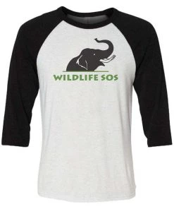 WLSOS Unisex | Elephant Logo | 3/4 Sleeve Raglan