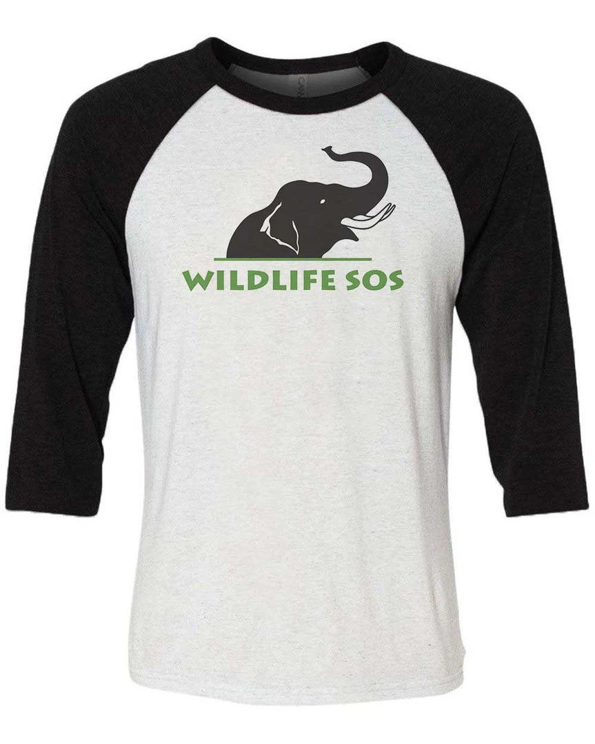 WLSOS Unisex | Elephant Logo | 3/4 Sleeve Raglan
