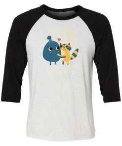 Dino Mike Unisex | Trash Love | 3/4 Sleeve Raglan