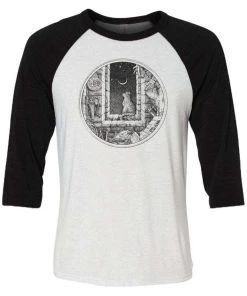 Gianluca Unisex | The Cat And The Moon | 3/4 Sleeve Raglan 3/4 Sleeve Raglans