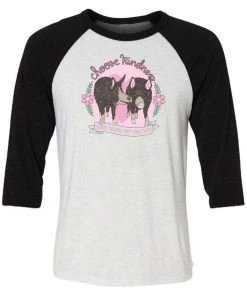 Edgar's Mission Unisex | Choose Kindness Pigs | 3/4 Sleeve Raglan