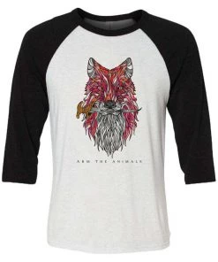 Arm The Animals 3/4 Sleeve Raglans Unisex | Dagger Fox | 3/4 Sleeve Raglan