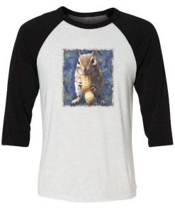 Van Gogh The Chipmunk Unisex | Van Gogh Does Van Gogh | 3/4 Sleeve Raglan 3/4 Sleeve Raglans