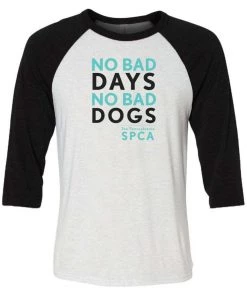 Pennsylvania SPCA 3/4 Sleeve Raglans Unisex | No Bad Days | 3/4 Sleeve Raglan
