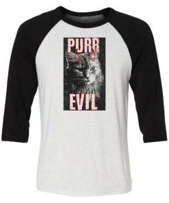 Arm The Animals 3/4 Sleeve Raglans Unisex | Purr Evil | 3/4 Sleeve Raglan