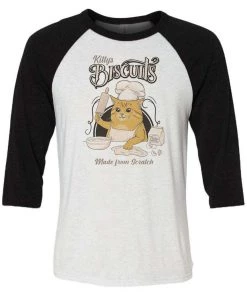 Pizza Cat Unisex | Biscuits | 3/4 Sleeve Raglan