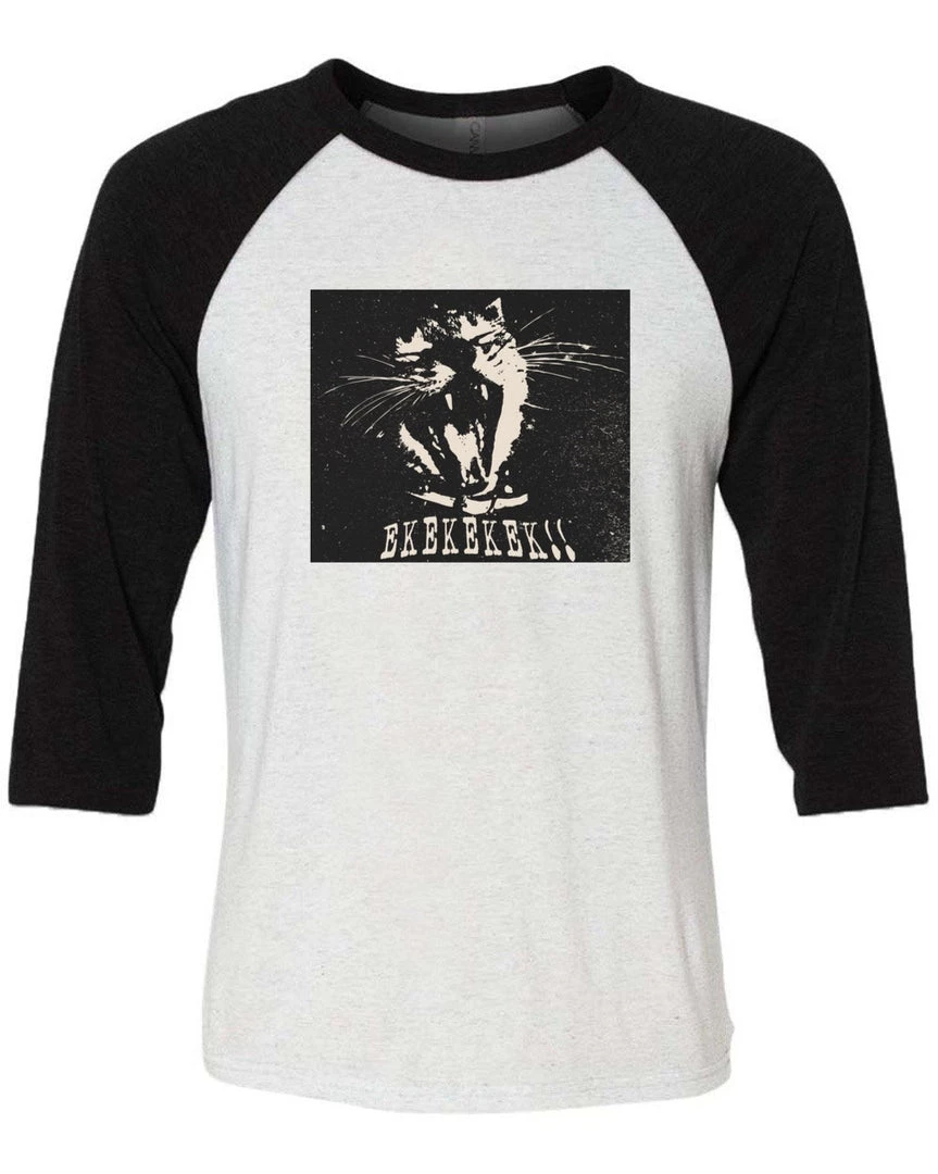 Cats With Their Tongues Out Unisex | Scream Ekekeke | 3/4 Sleeve Raglan 3/4 Sleeve Raglans