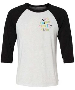 Arm The Animals Unisex | Rainbow Anti Animal Cruelty Club | 3/4 Sleeve Raglan 3/4 Sleeve Raglans