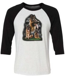 Arm The Animals Unisex | German Shepard | 3/4 Sleeve Raglan 3/4 Sleeve Raglans
