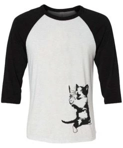 Arm The Animals Unisex | Cat The Ripper | 3/4 Sleeve Raglan 3/4 Sleeve Raglans