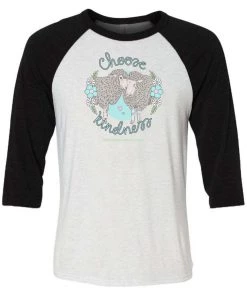 Edgar's Mission Unisex | Choose Kindness Sheep | 3/4 Sleeve Raglan
