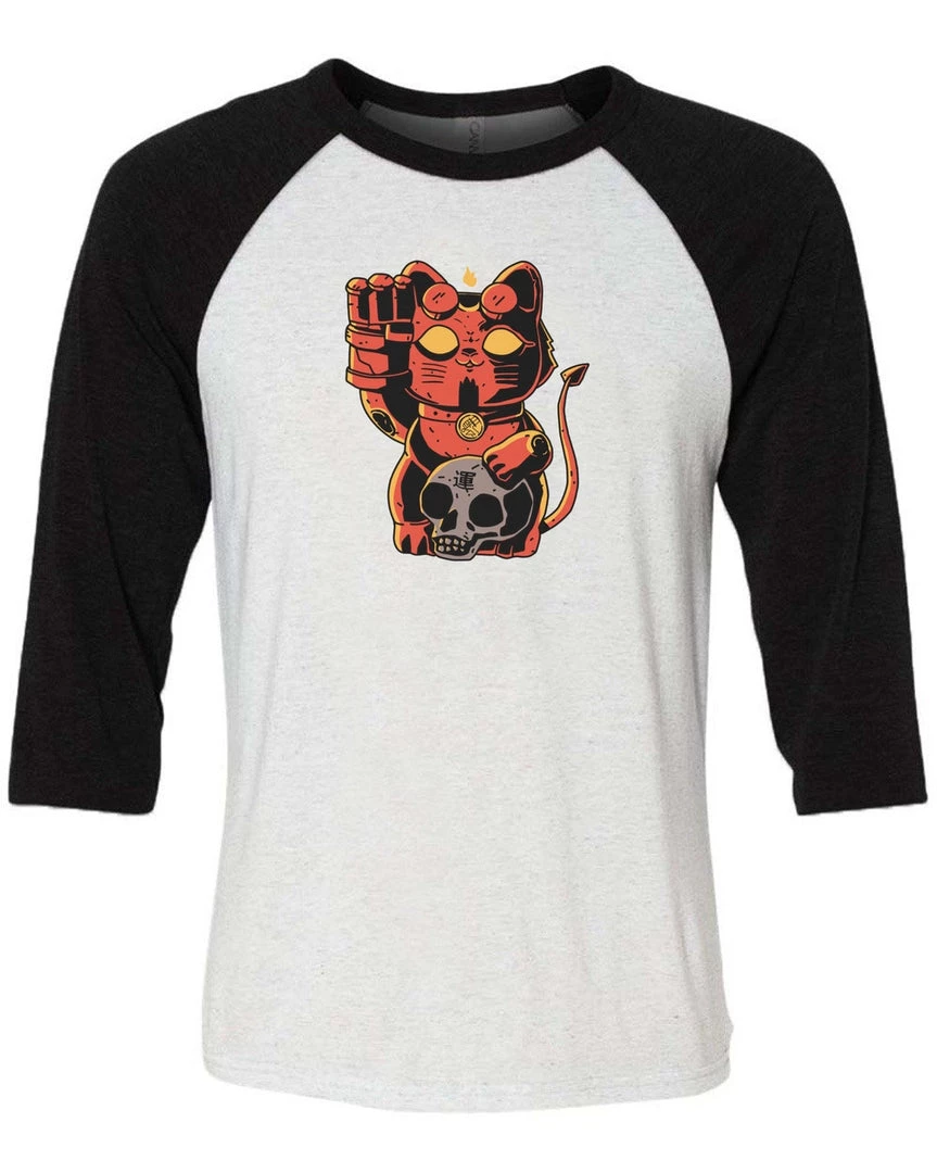 Pepe Rodriquez 3/4 Sleeve Raglans Unisex | Lucky Hell Cat | 3/4 Sleeve Raglan