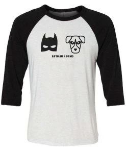 Batman4Paws 3/4 Sleeve Raglans Unisex | Save Twogether | 3/4 Sleeve Raglan