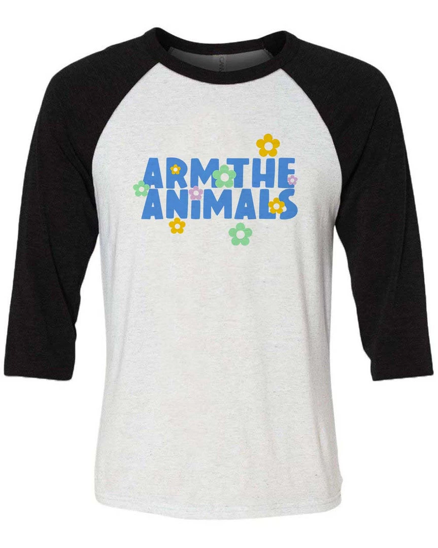 Arm The Animals Unisex | Summer Pop Logo | 3/4 Sleeve Raglan 3/4 Sleeve Raglans
