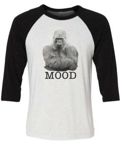 Arm The Animals Unisex | Mood Unamused Gorilla | 3/4 Sleeve Raglan 3/4 Sleeve Raglans