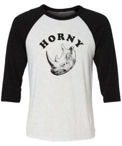 Arm The Animals Unisex | Horny Rhino | 3/4 Sleeve Raglan 3/4 Sleeve Raglans