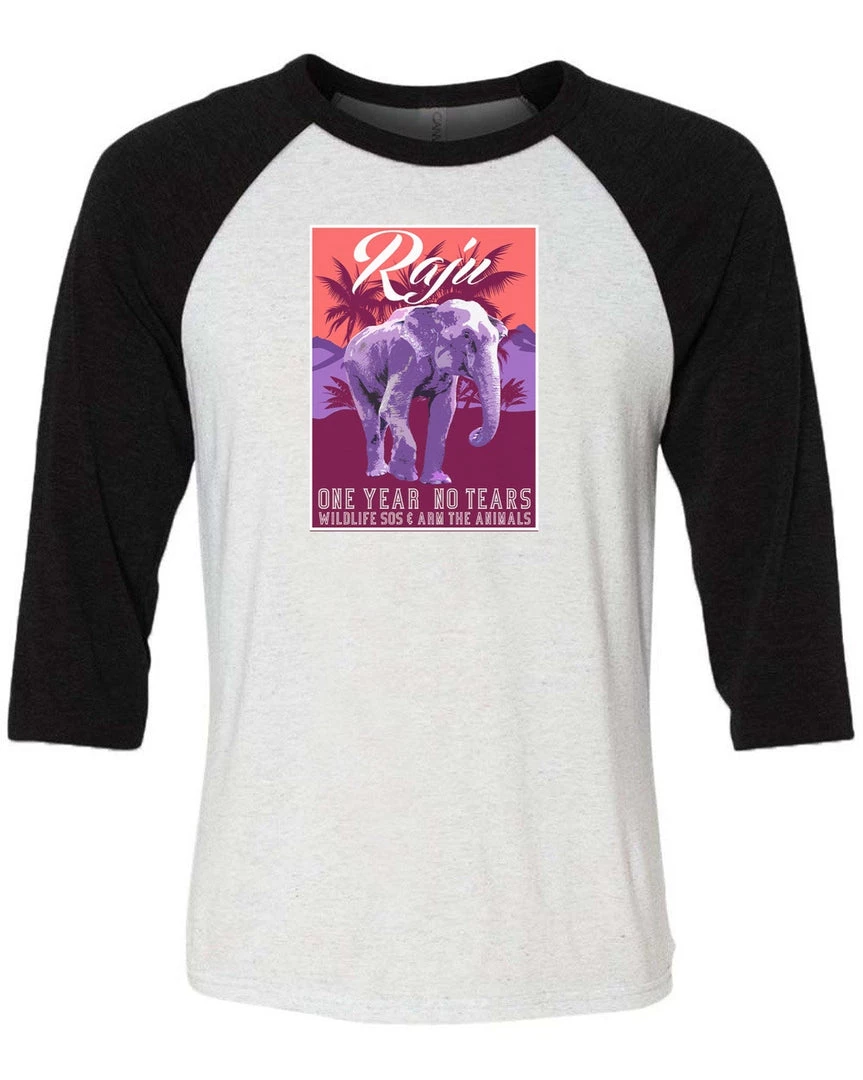 WLSOS 3/4 Sleeve Raglans Unisex | Raju Travel Poster | 3/4 Sleeve Raglan