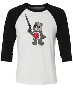 Arm The Animals 3/4 Sleeve Raglans Unisex | B-800 Judgement Bear | 3/4 Sleeve Raglan