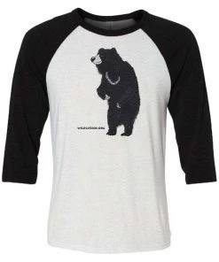 3/4 Sleeve Raglans Unisex | WLSOS Standing Sloth Bear | 3/4 Sleeve Raglan