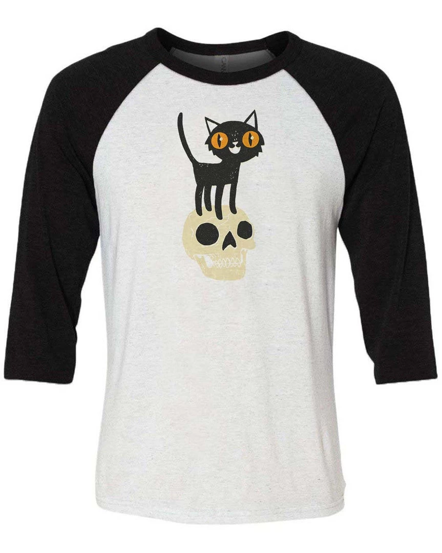 Dino Mike Unisex | Look What The Cat Dragged In | 3/4 Sleeve Raglan