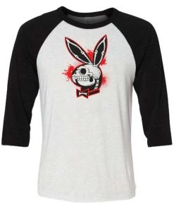 Arm The Animals 3/4 Sleeve Raglans Unisex | Bad To The Bone Bunny | 3/4 Sleeve Raglan