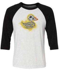 Arm The Animals 3/4 Sleeve Raglans Unisex | Bad To The Bone Duck | 3/4 Sleeve Raglan