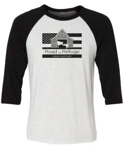 Road To Refuge Animal Sanctuary Unisex | Classic Logo | 3/4 Sleeve Raglan 3/4 Sleeve Raglans