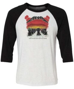 Pizza Cat Unisex | Meowster Of Kitties | 3/4 Sleeve Raglan 3/4 Sleeve Raglans