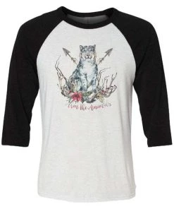 Arm The Animals Unisex | Ridgeline Snow Leopard | 3/4 Sleeve Raglan