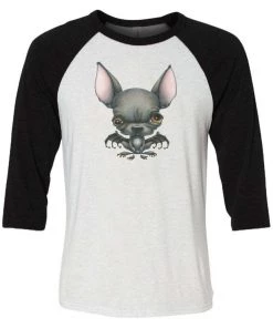 French Bulldog Rescue Network Unisex | French Batdog | 3/4 Sleeve Raglan