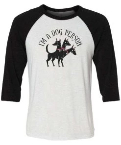 Dino Mike Unisex | Dog Person | 3/4 Sleeve Raglan
