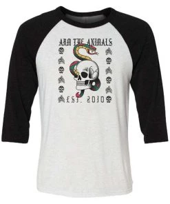 Arm The Animals 3/4 Sleeve Raglans Unisex | Tattoo Snake | 3/4 Sleeve Raglan