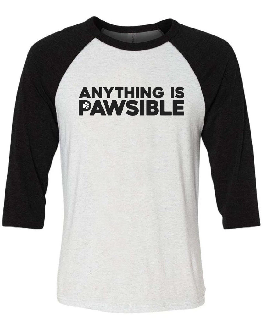 Arm The Animals Unisex | Anything Is Pawsible | 3/4 Sleeve Raglan 3/4 Sleeve Raglans