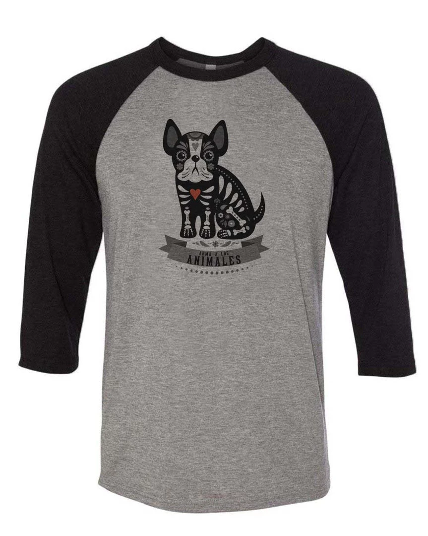 Arm The Animals 3/4 Sleeve Raglans Unisex | Frenchie Alebrije | 3/4 Sleeve Raglan
