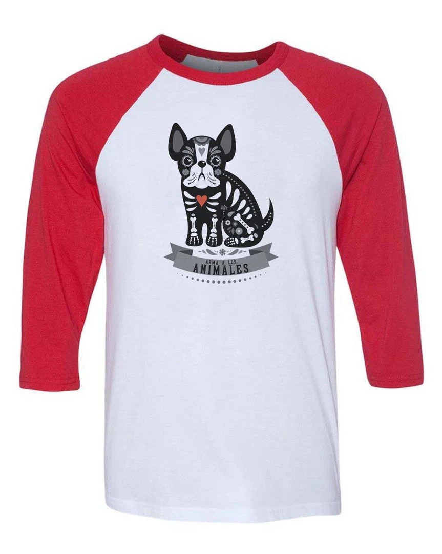 Arm The Animals 3/4 Sleeve Raglans Unisex | Frenchie Alebrije | 3/4 Sleeve Raglan