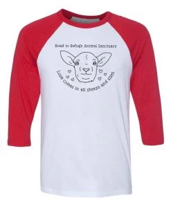 Road To Refuge Animal Sanctuary Unisex | Graham Lamb | 3/4 Sleeve Raglan