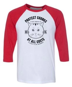Pizza Cat 3/4 Sleeve Raglans Unisex | Protect Chonks | 3/4 Sleeve Raglan
