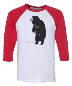 3/4 Sleeve Raglans Unisex | WLSOS Standing Sloth Bear | 3/4 Sleeve Raglan
