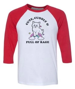 Arm The Animals Unisex | Rage Kitty | 3/4 Sleeve Raglan 3/4 Sleeve Raglans