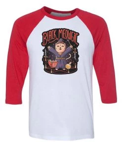 Eduardo Ely Unisex | Black Meowgic | 3/4 Sleeve Raglan 3/4 Sleeve Raglans