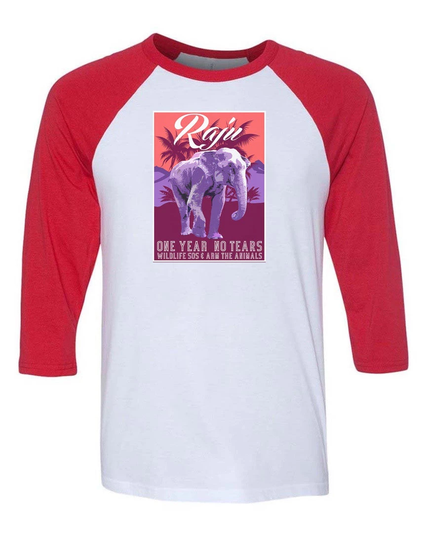 WLSOS 3/4 Sleeve Raglans Unisex | Raju Travel Poster | 3/4 Sleeve Raglan