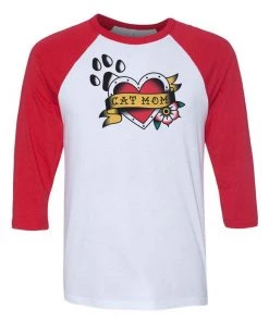 Arm The Animals Unisex | Tattoo Cat Mom | 3/4 Sleeve Raglan