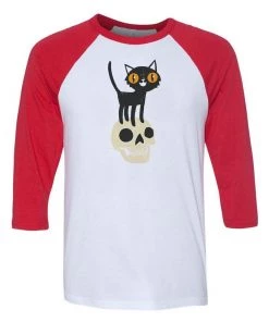 Dino Mike Unisex | Look What The Cat Dragged In | 3/4 Sleeve Raglan