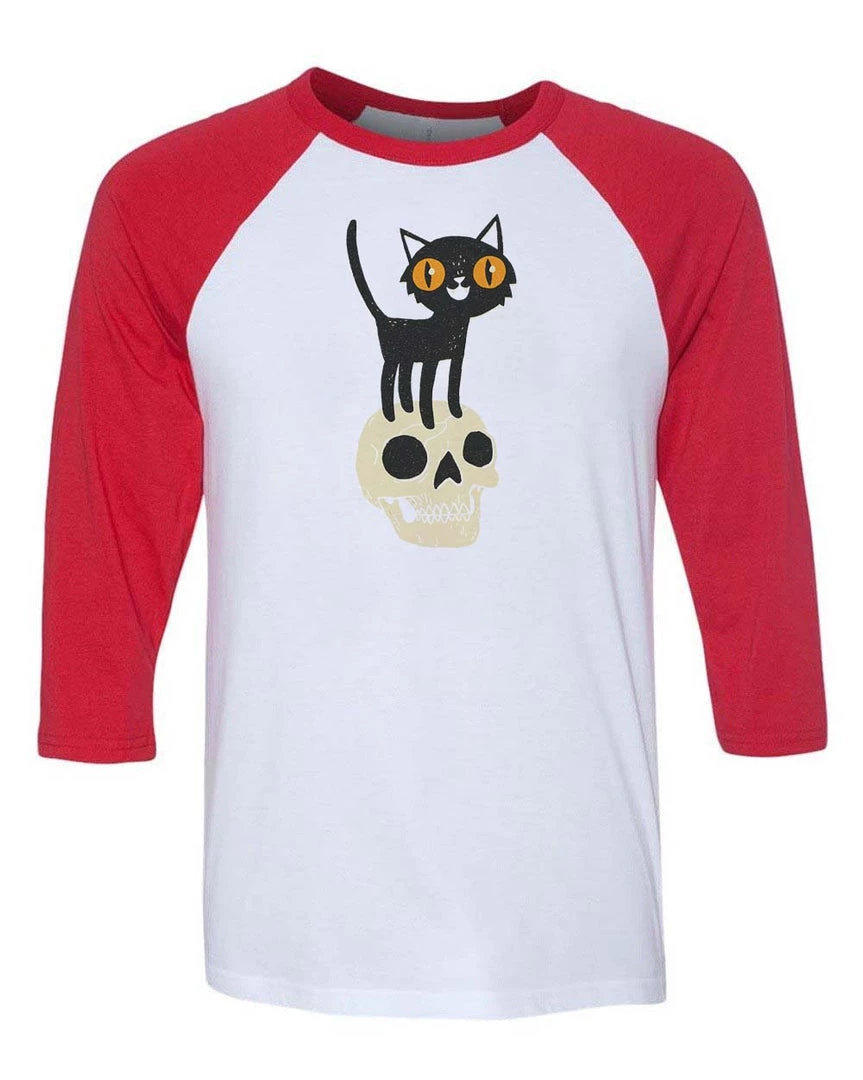 Dino Mike Unisex | Look What The Cat Dragged In | 3/4 Sleeve Raglan