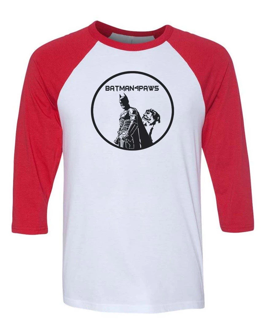 Batman4Paws Unisex | Batman Circle Logo | 3/4 Sleeve Raglan 3/4 Sleeve Raglans