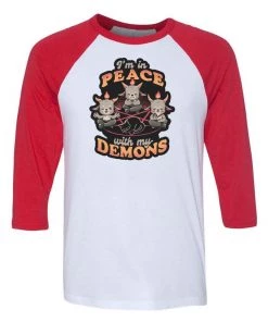 Eduardo Ely Unisex | In Peace With My Demons | 3/4 Sleeve Raglan 3/4 Sleeve Raglans